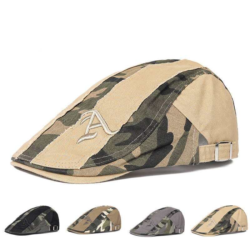 2024 Hot Selling New Combination Forward Hat Men's Duck Tongue Hat Beret Fashion Leisure Retro Hat Fashion Leisure Versatile Literary Youth
