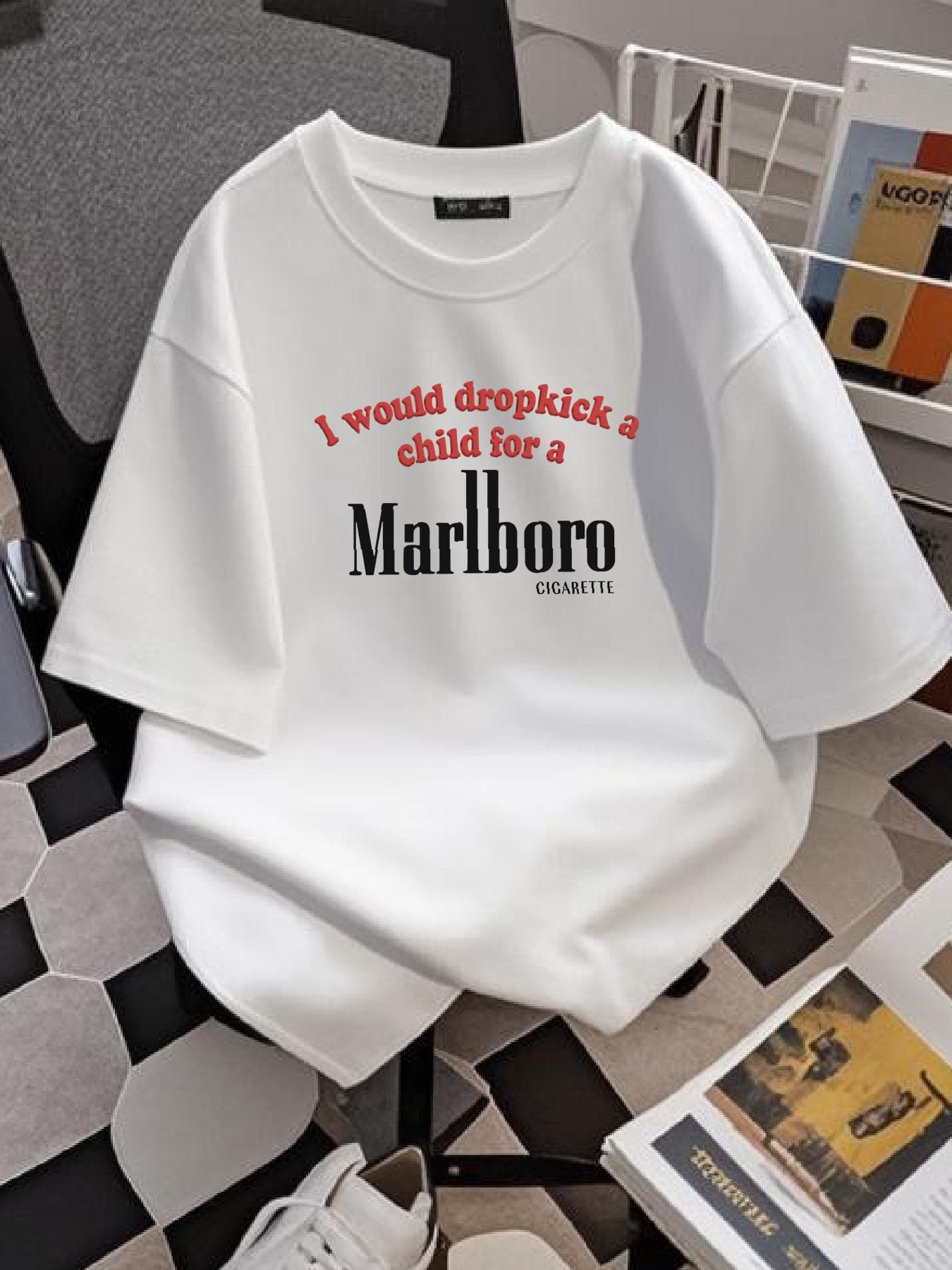 I Would Dropkick A Child For Cigarette T Shirt Dank Meme Weirdcore Gen Z Breathable Stylish Designer Clothes Soft Homme Stretched Graphic Fashion