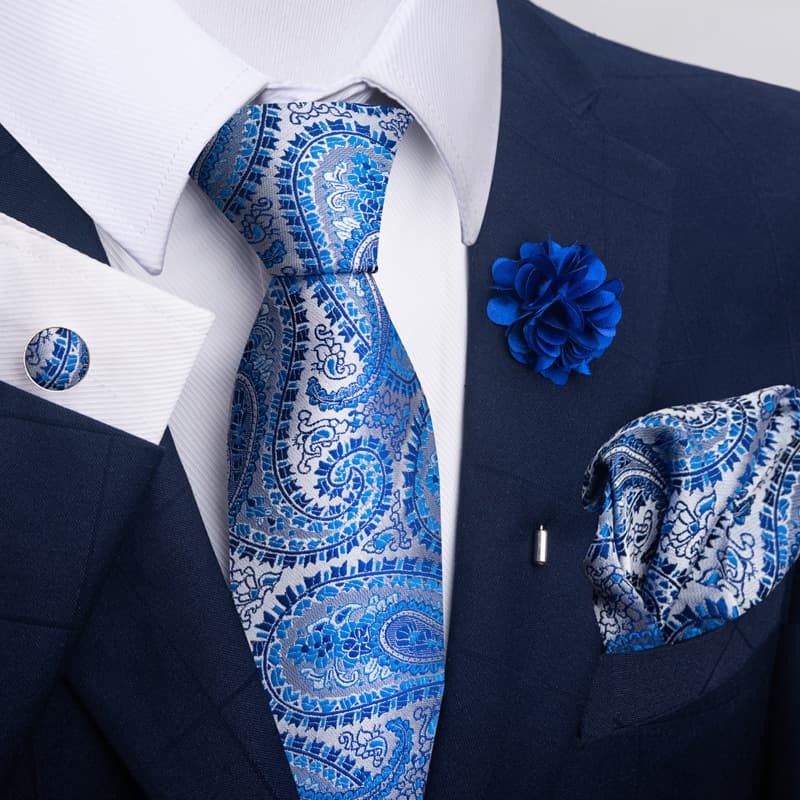 Men's Ties & Handkerchiefs pocket square set 8cm spot polyester jacquard business formal tie for men
