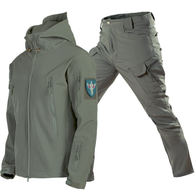 Man's Clothing 2024 New Soft-Shell Hardshell Suit Camouflage Jacket Fleece Jacket Tactical Jacket Jacket