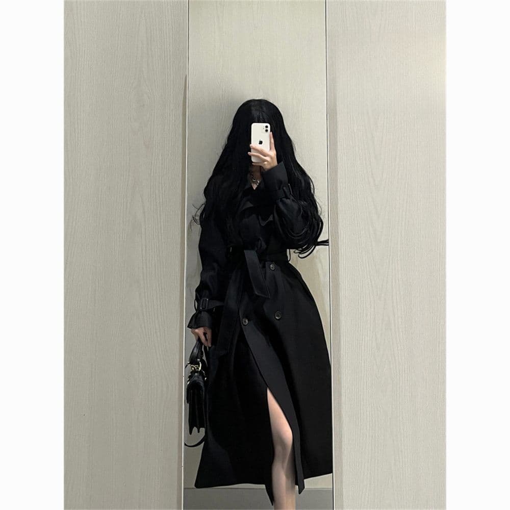 Coat For Women, Mid-Length, Petite, New Spring And Autumn Fashion, Chic, Light Luxury, High-End Feel, Over-the-Knee