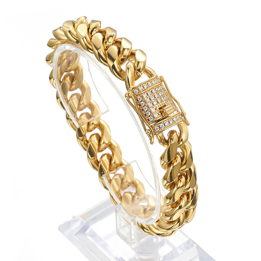 Men's Jewelry Punk Encrypted Miami Titanium Steel Bracelet