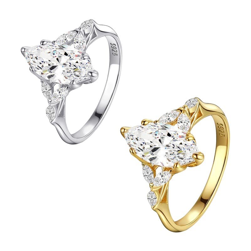 S Pure Silver Eternal Unchanging Zircon Closed Ring New Engagement Jewelry
