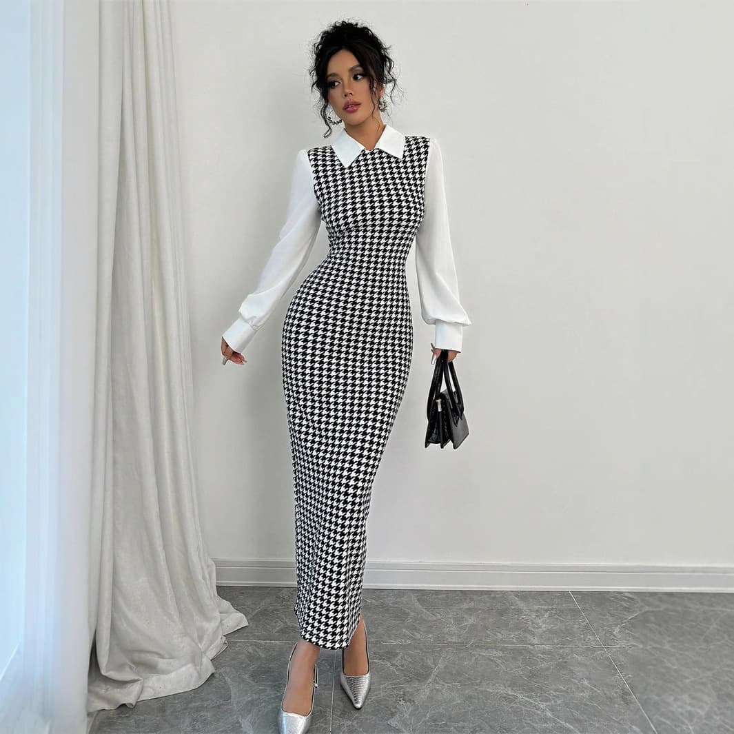 Women's Clothing Slim Fit Waisted Long Skirt Temperament Fashion Two Piece Dress