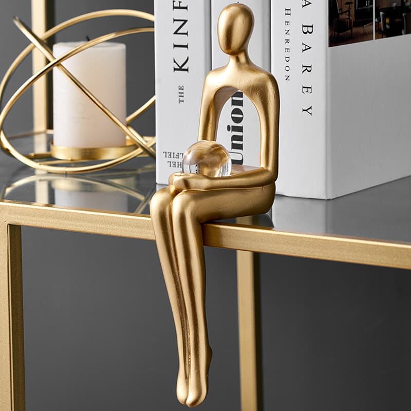 Light Luxury Niche Art Abstract Figure Ornaments Bookcase Decoration Office Bookshelf Wine Cabinet Decoration Housewarming Gift