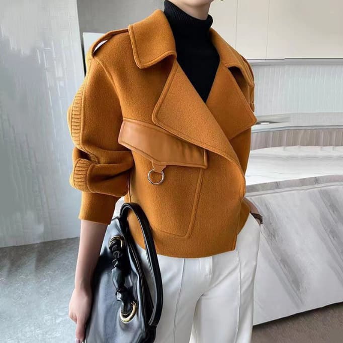 Women's Clothing new autumn and winter fashion Korean style stylish slim versatile temperament short woolen coat trendy