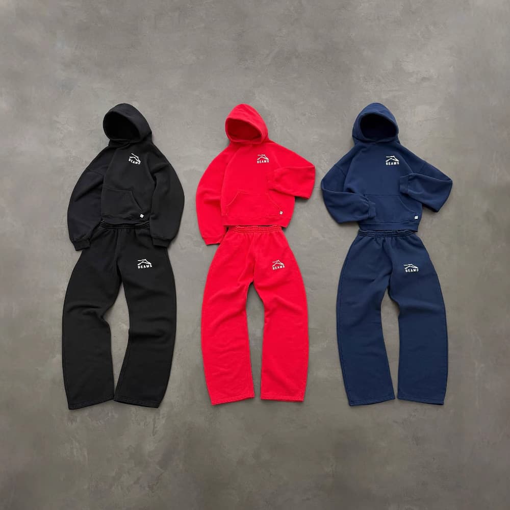 Streetwear Hoodie & Jogger Set – Oversized Hip-Hop Unisex Tracksuit (S-L) – Vintage Retro Pullover With Drop Shoulder​