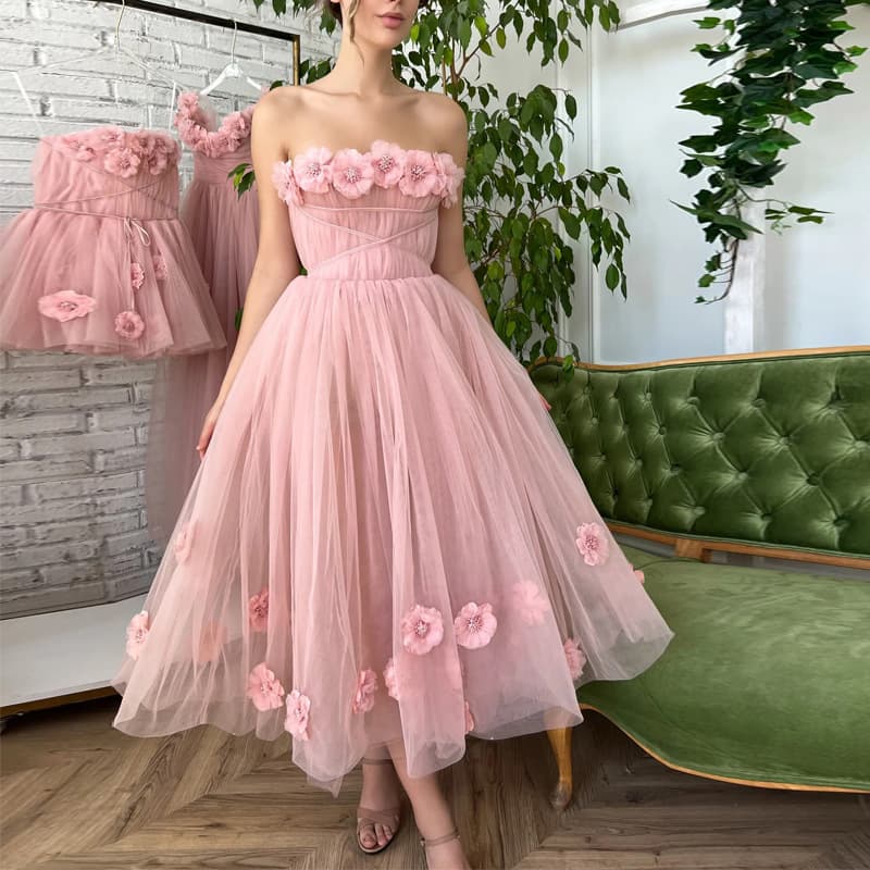 Women's new new tube top dress slim mid-length skirt