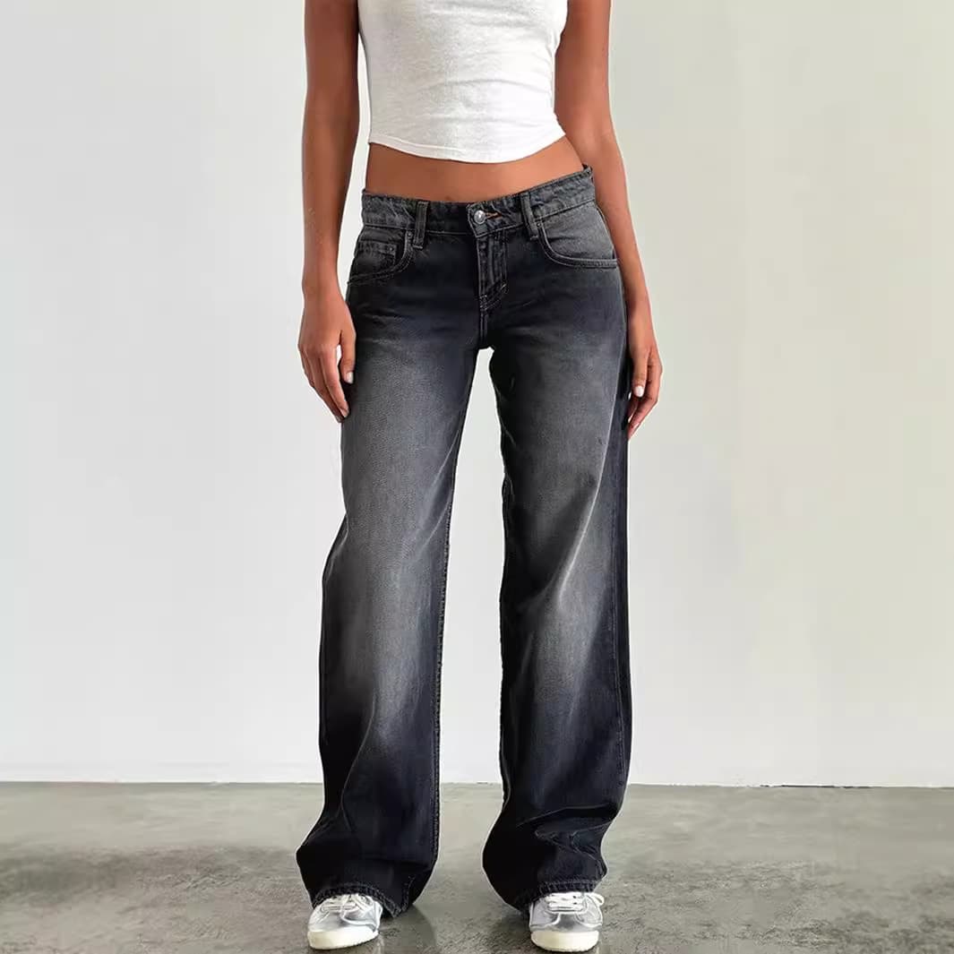 Women's Clothing Women's Denim New Women's Straight Jeans