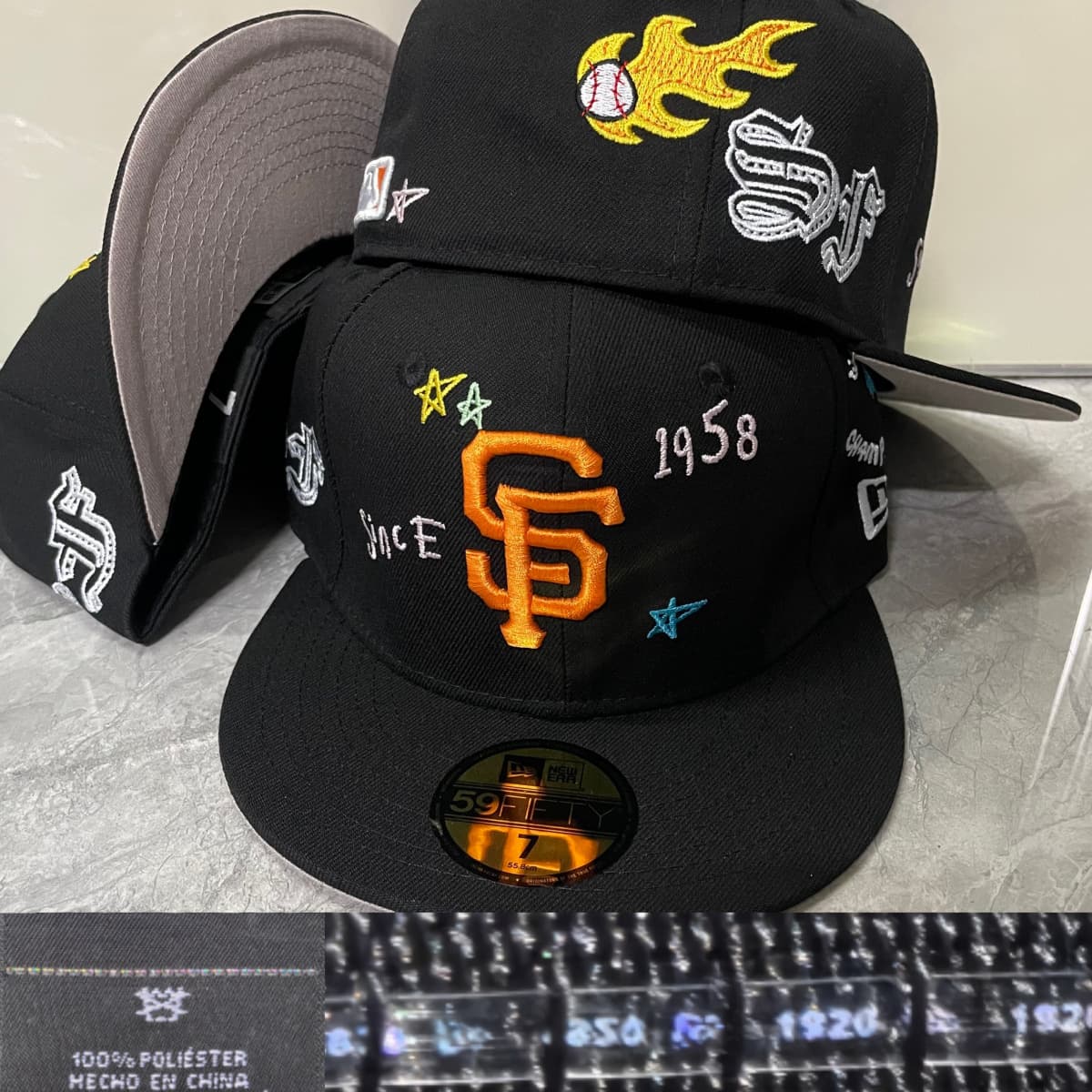 Casquette de baseball tendance 2025, modèle AA, taille unique, visière plate, idéale pour les équipes de commerce extérieur transfrontalier.