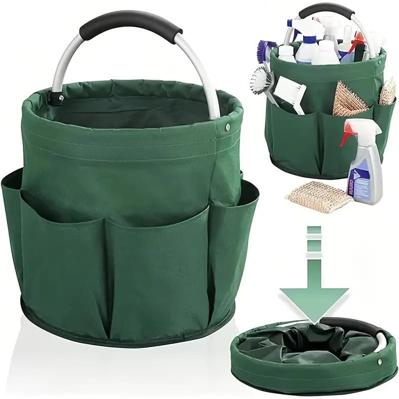 Foldable Picnic Basket Multi-Purpose Storage Tote For Outdoor Garden Travel Camping Portable Organizer With Handles