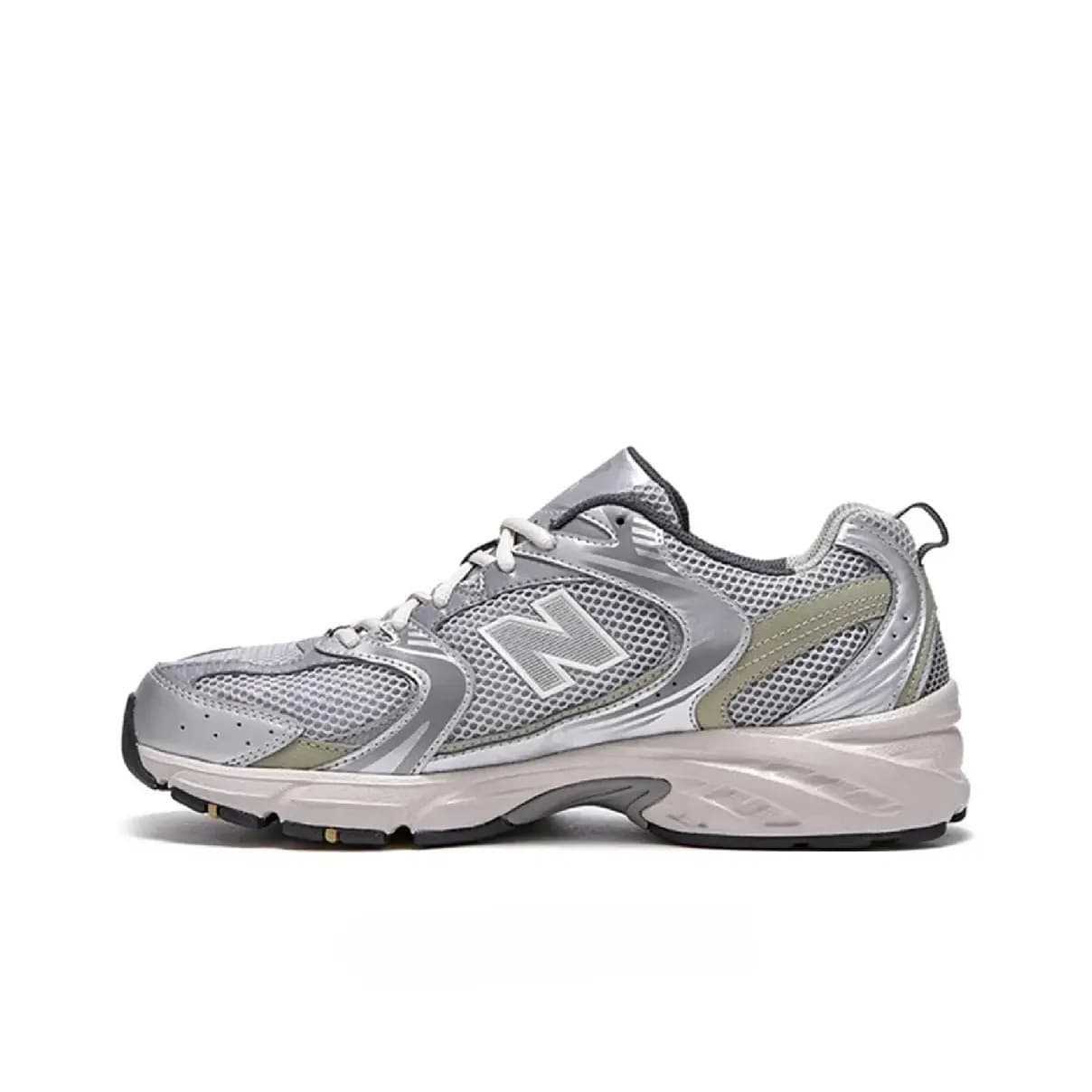 Nouvelles baskets basses Pure Original Nb530 Retro SiL Ver blanches en maille, style « dad shoes », pour la course à pied.