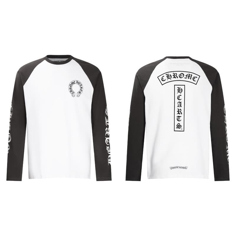 Collection de t-shirts à manches longues unisexes en pur coton double fil de haute qualité Chrome Heart