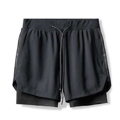 Men's Sports Shorts 2024 New Double Layere Running Training Woven Capris Trendy Camo Basketball Pants