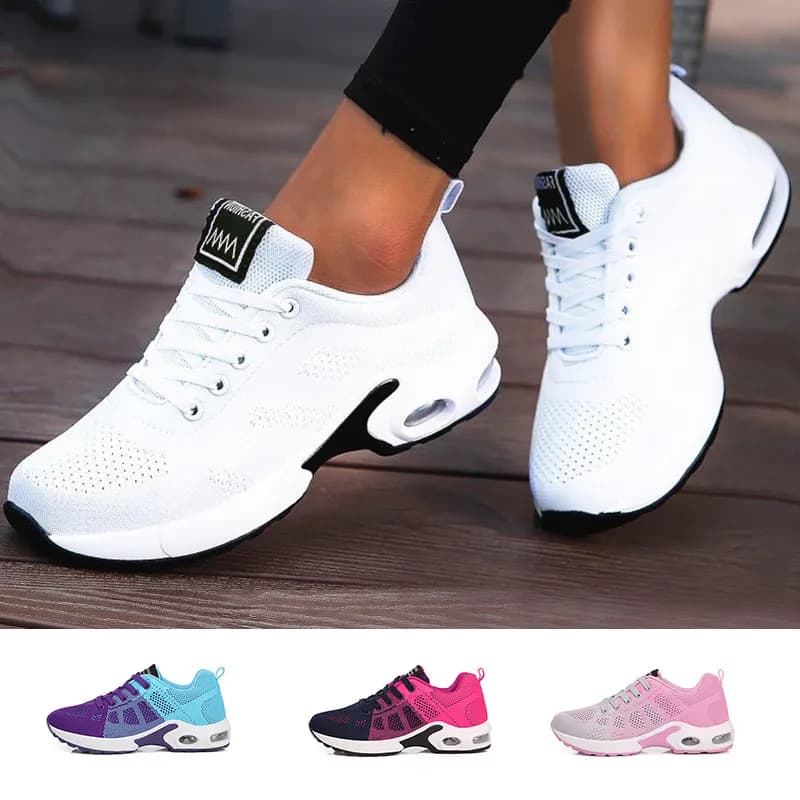 Trainers Ladies Casual Mesh Sneakers Pink Women Flat Lightweight Soft Breathable Footwear Basket Running Shoes Plus Size