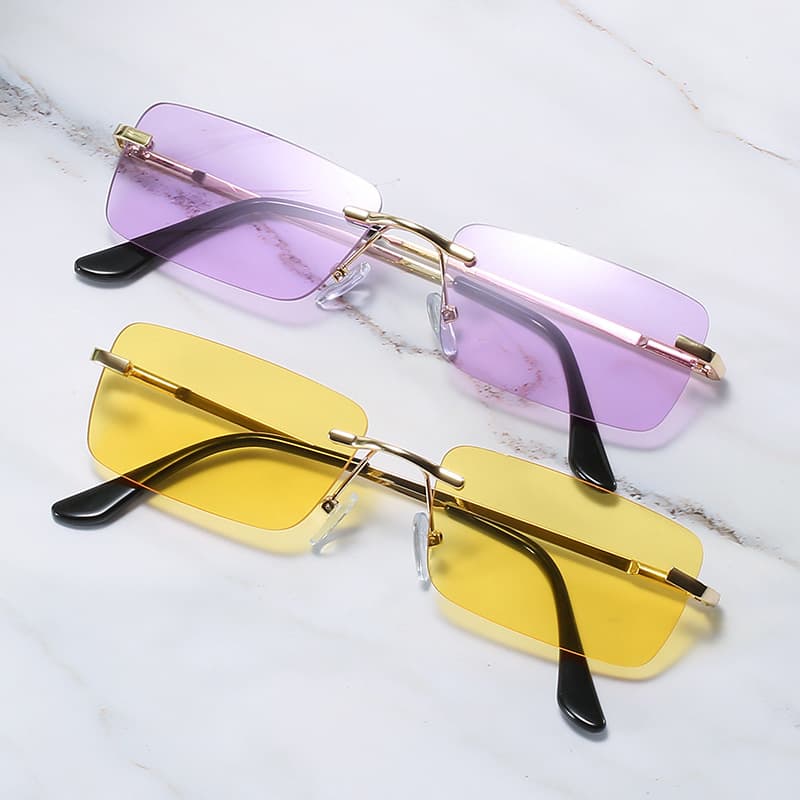 ​Fashion Square Rimless Sunglasses For Women – UV400 Protection, Lightweight & Stylish, Trendy Catwalk Inspired Shades (Multiple Color Options)​