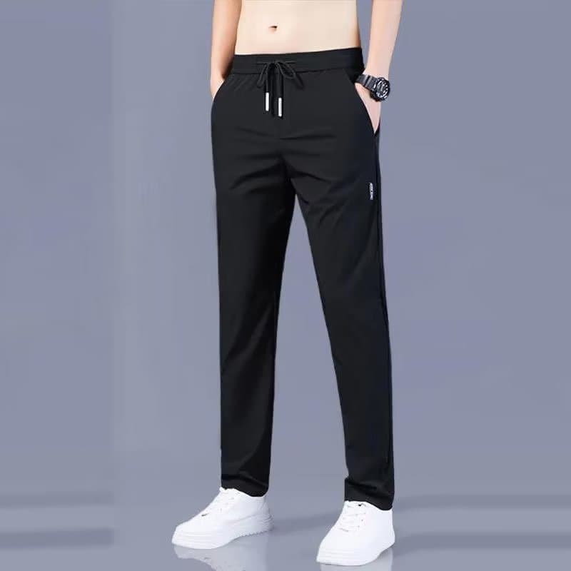 Men's Clothing Straight-leg versatile casual pants men's 2024 summer new loose suit long pants men's ice silk thin high-end