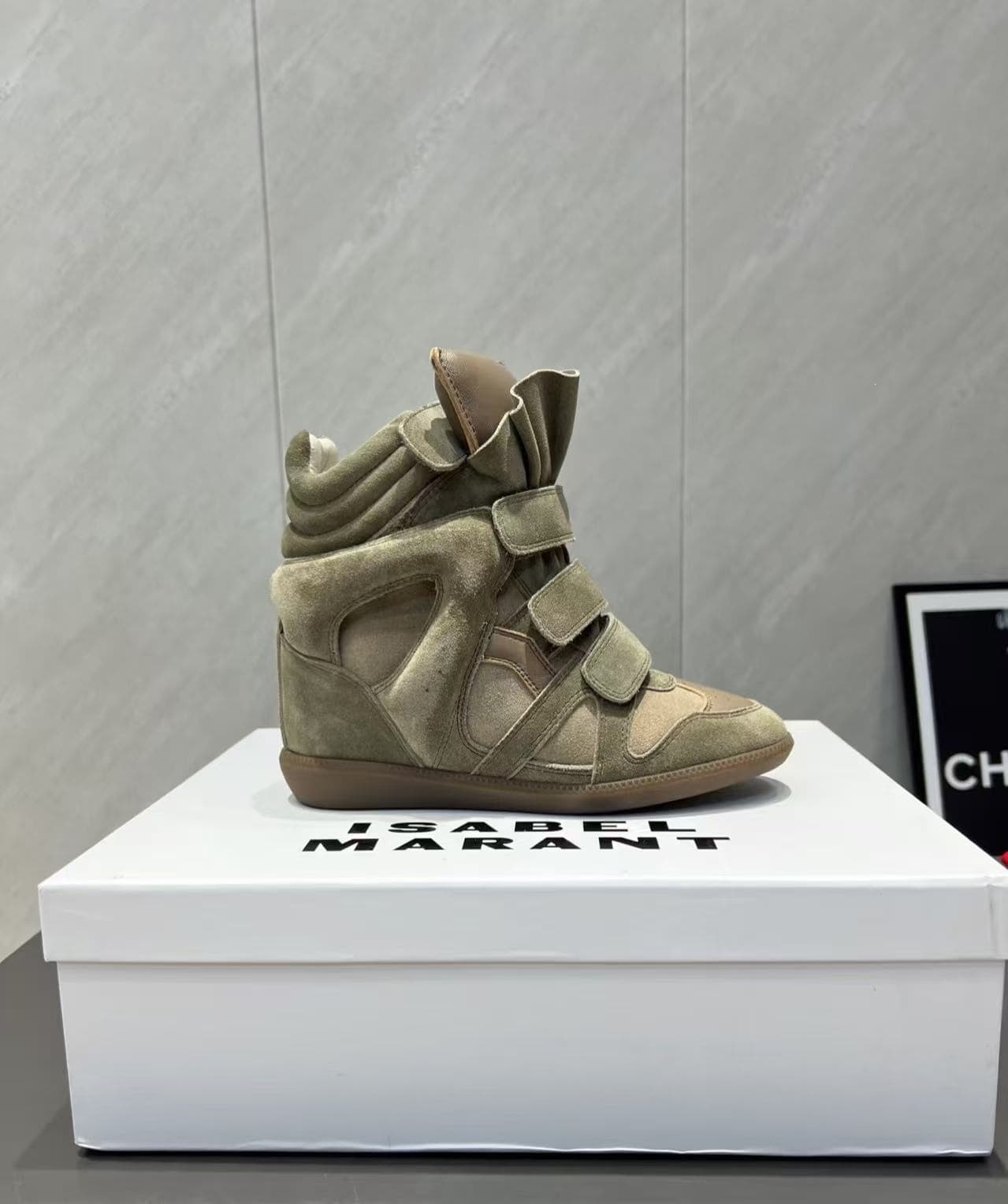 Chaussures montantes Isa pour femmes, en cuir véritable, talon compensé intérieur de 7 cm, pointure 26 (adaptées aux petites tailles).