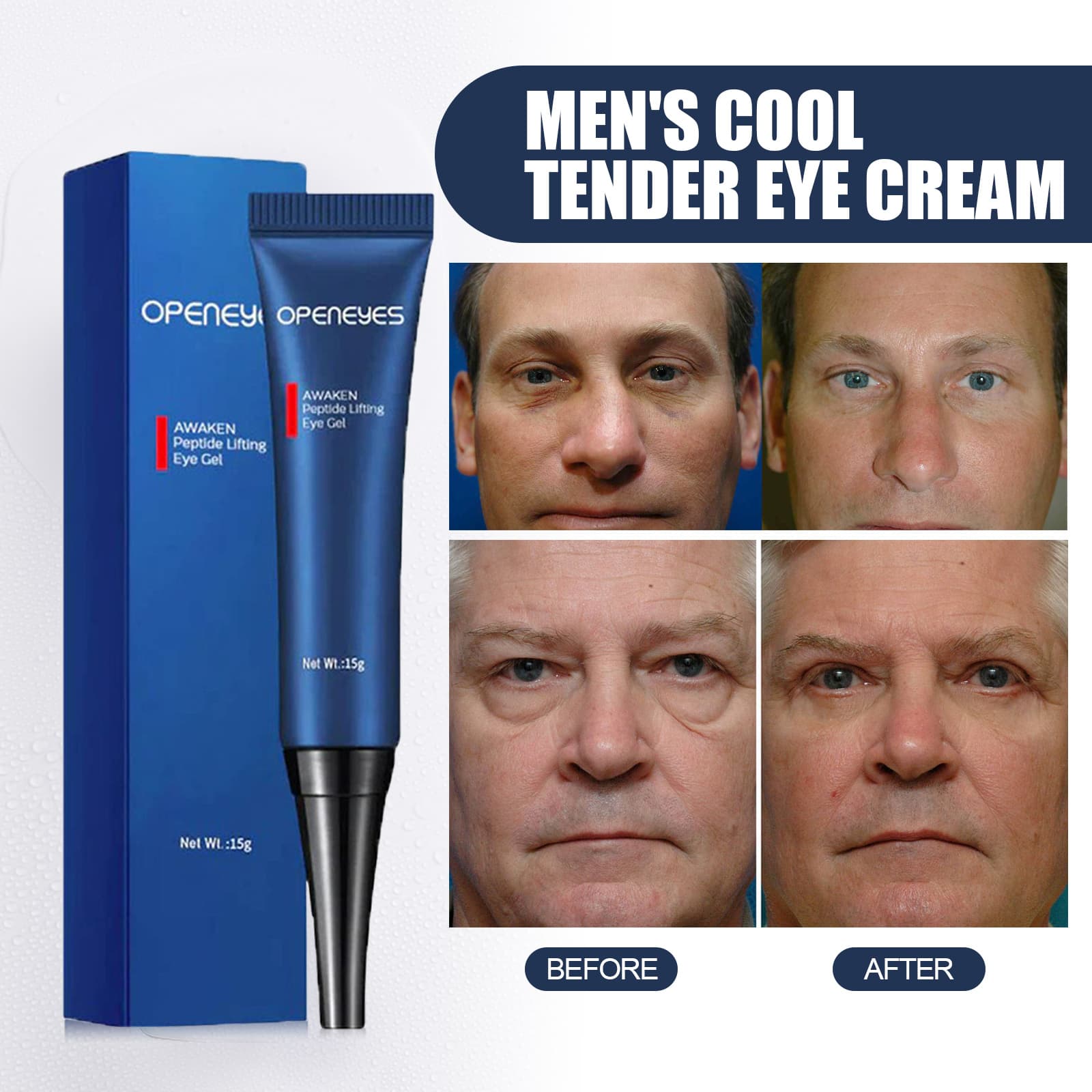 East Moon Anti-Aging Eye Cream For Men, Fade Eye Lines Repair Eye Bags Dark Circles Hydrating Firming Eye Cream