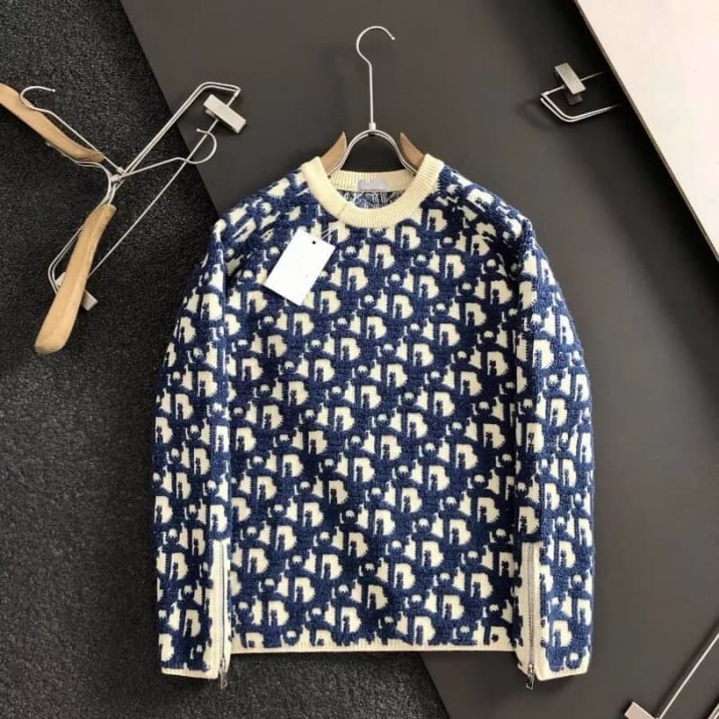 Pull en maille jacquard à manches longues et épaisses, idéal pour l'automne et l'hiver