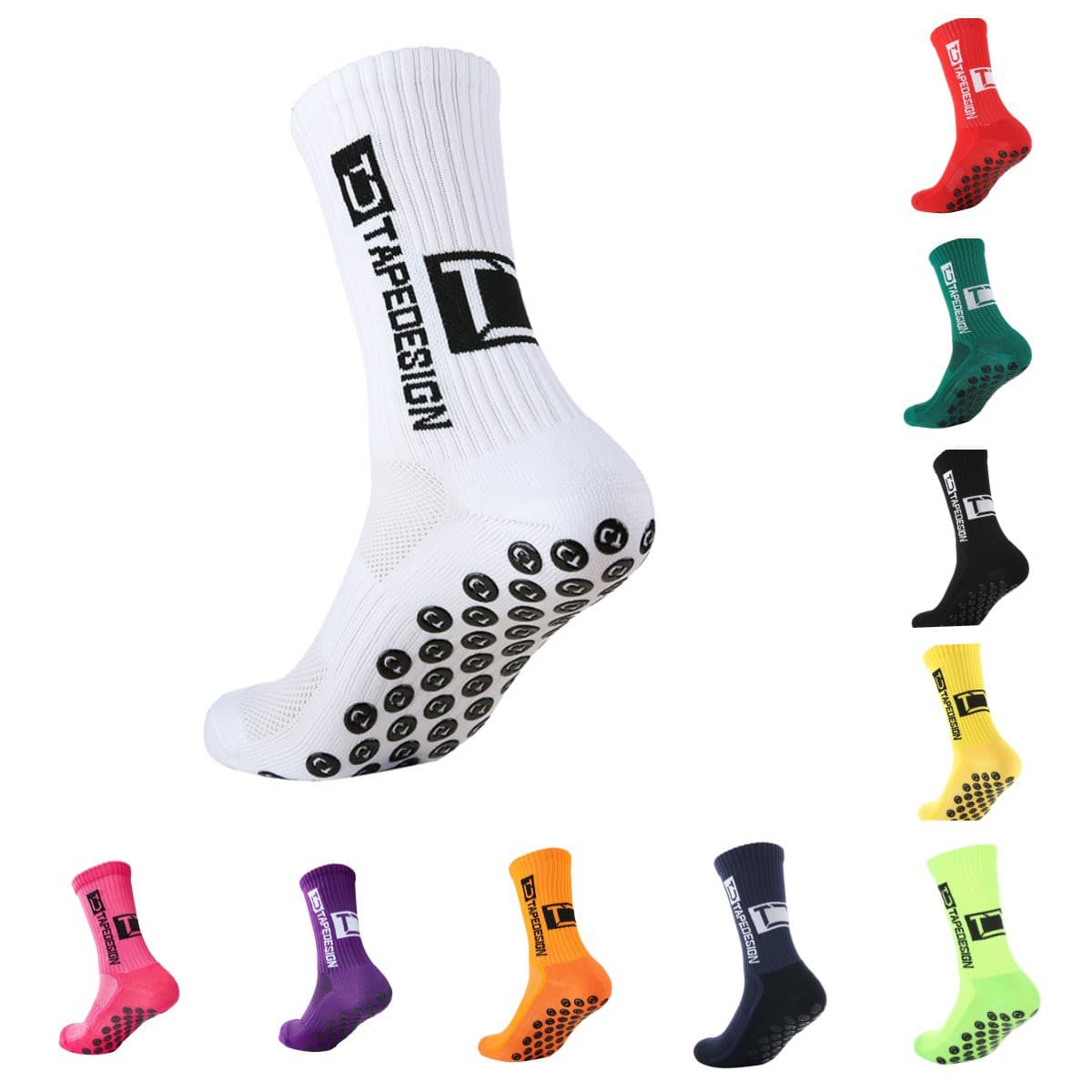 ​Pro-Grade Football Socks With Cushioned Sole & Anti-Slip Grip – Moisture-Wicking, Odor-Resistant (10 Colors, 100% Nylon, Unisex)​