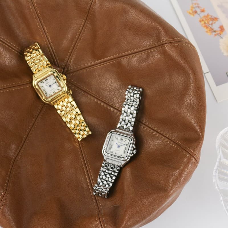 Fashion Square Women's Watches Brand Ladies Quartz Wristwatch Classic Sier Simple Femme Steel Band Relogio Feminino
