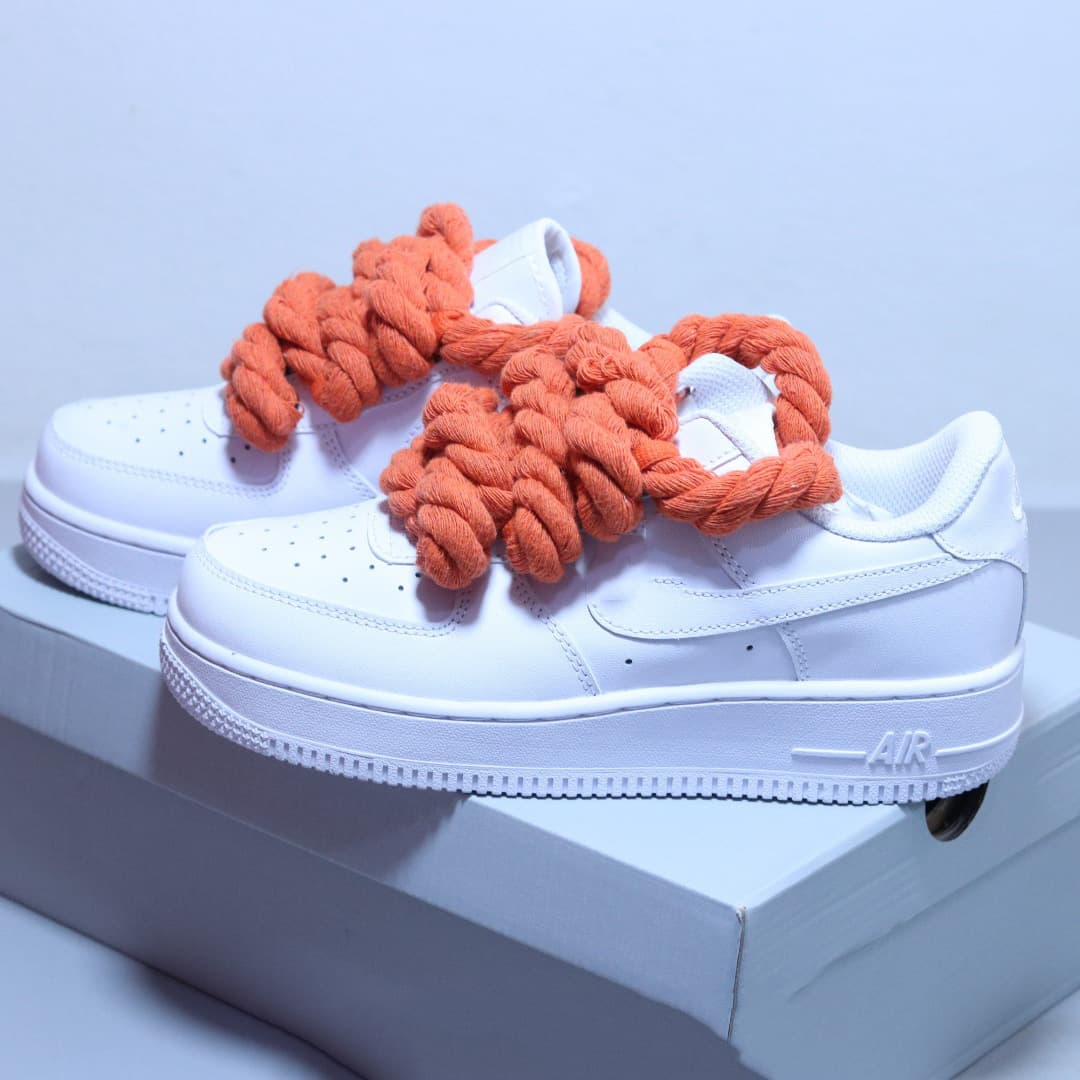 Baskets en corde transfrontalières à lacets épais pour femmes, style Air Force One édition limitée, décontractées pour hommes