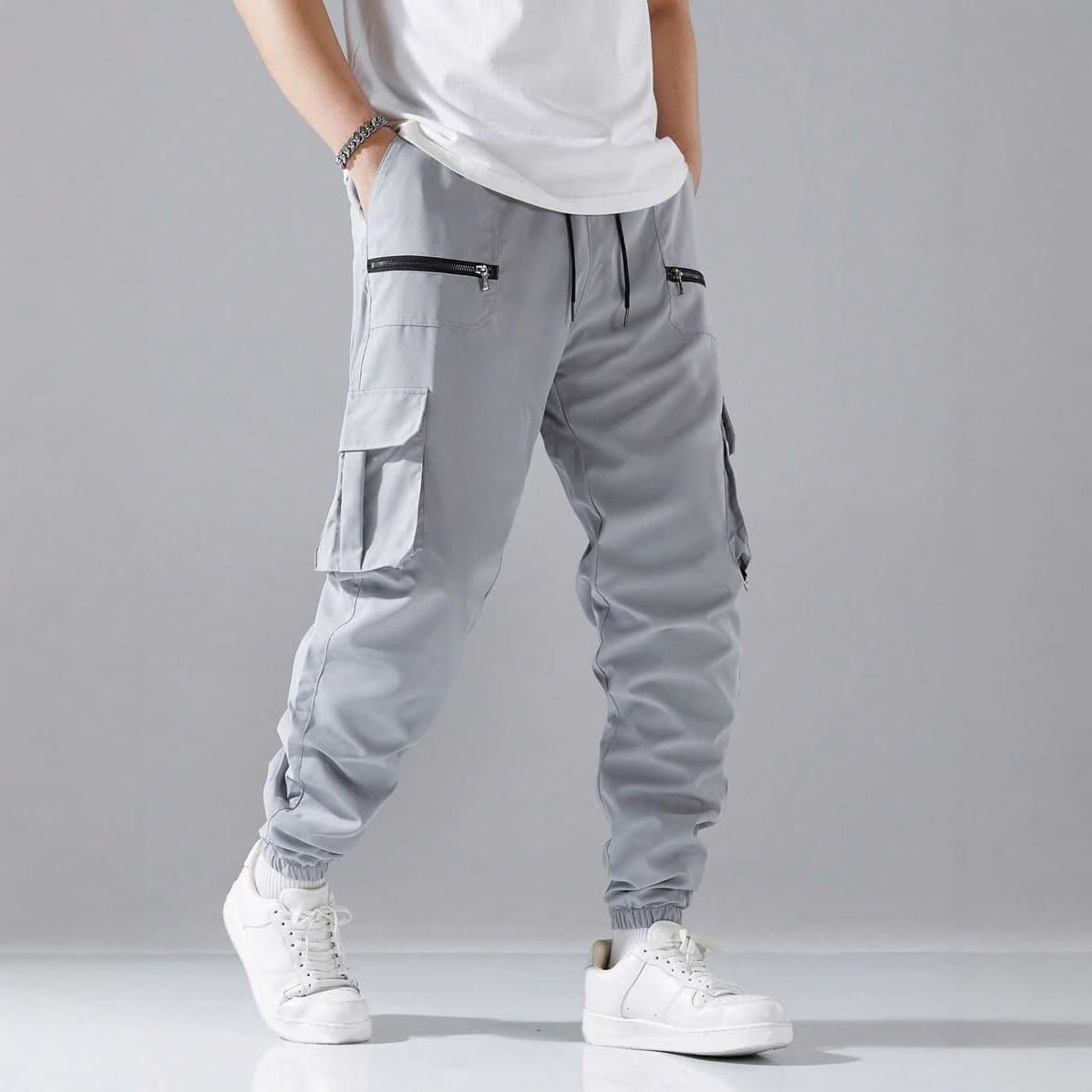 Men's Cargo Pants Workwear Casual Multi-Pocket Outdoor Trousers Durable Polyester Straight Fit For All Seasons​
