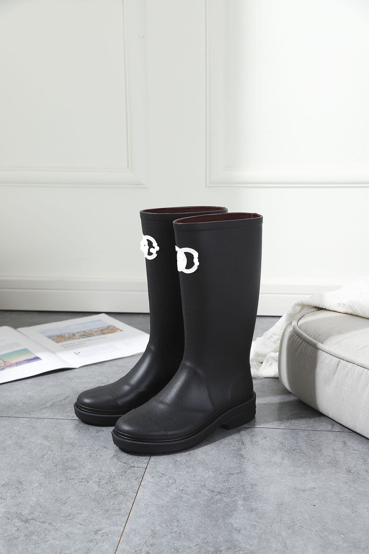 Bottes de pluie P7/2023 Xiaoxiangfeng, bottes de chevalier imperméables et antidérapantes à la mode