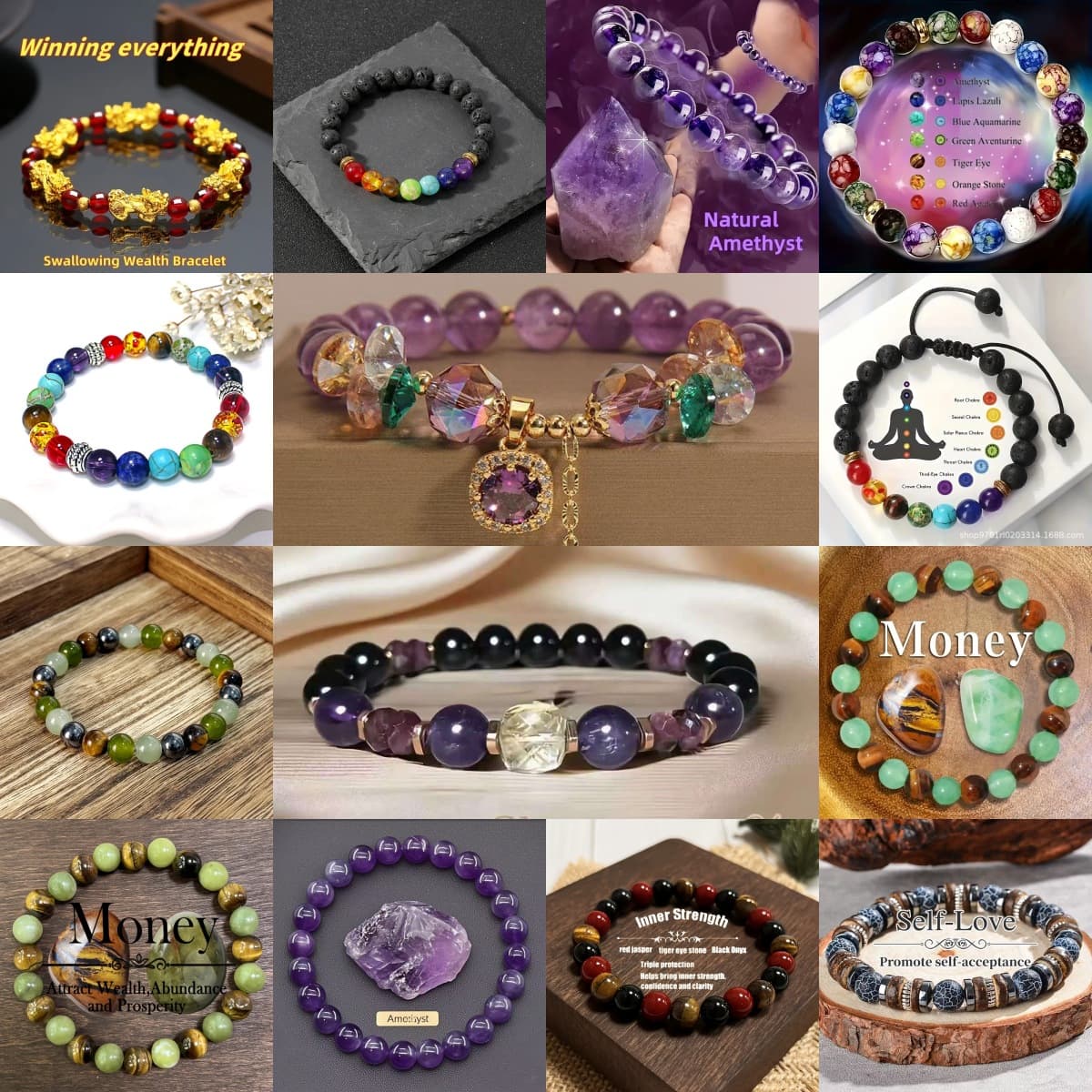 A Best-selling Bracelet, Amethyst Natural Stone Tiger's Eye Bracelet, A Hot-selling Bracelet In Europe And America