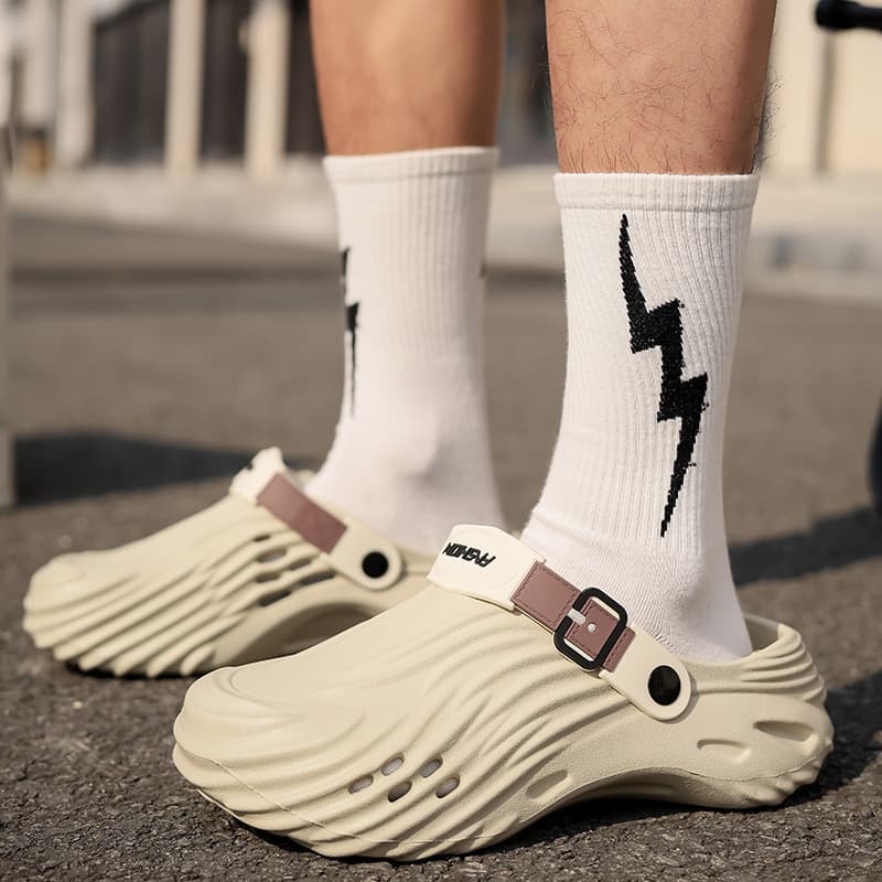 Hole Shoes For Men In Summer, Non Slip Sports Slippers, Driving Shoes, Casual Beach Sandals