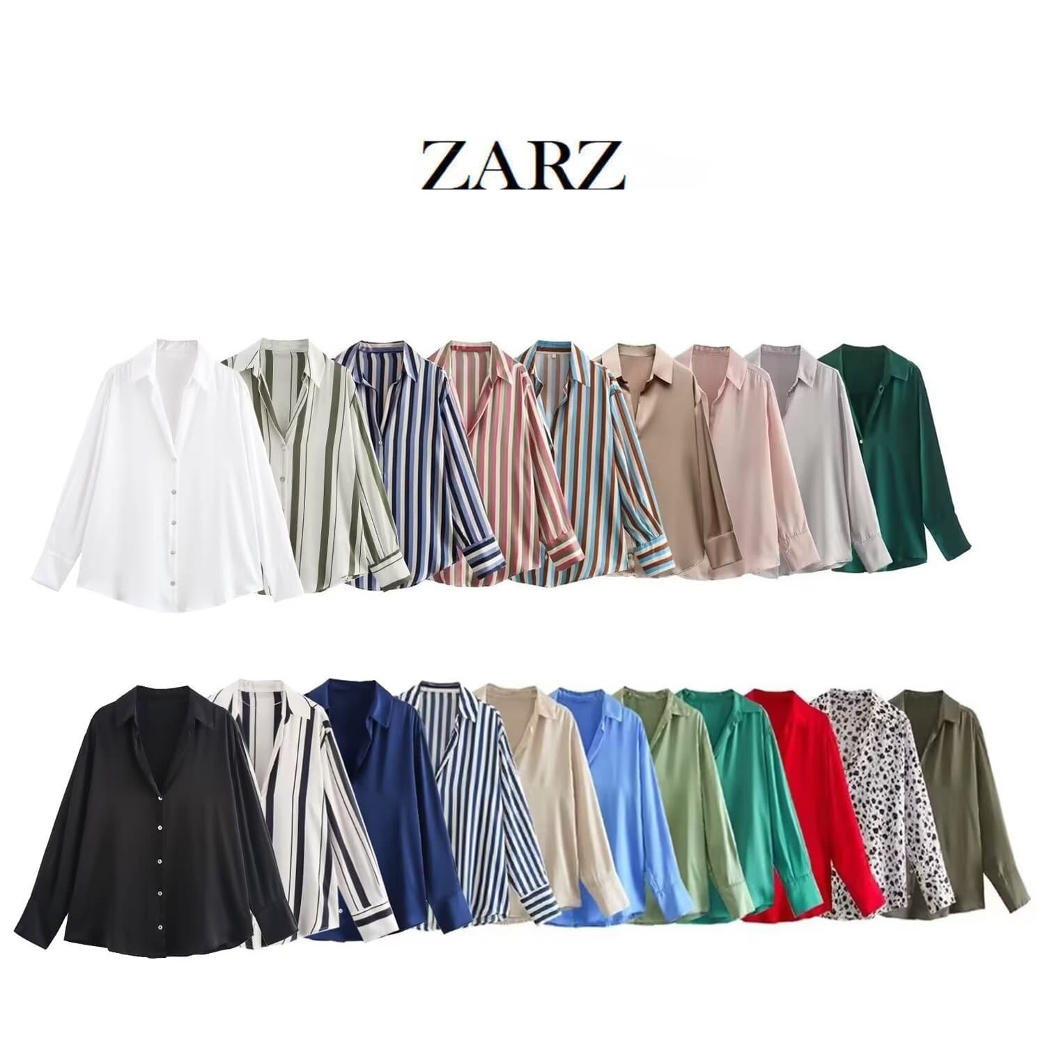 Aria Basics Aria Basics ZARZ Self-designed European American Style New Women's Clothing, Fashionable And Versatile, 20-color Silk Satin Texture