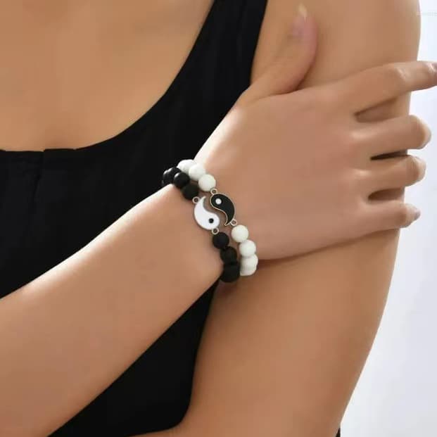 Gossip natural stone beaded best friend bracelet personality simple couple bracelet