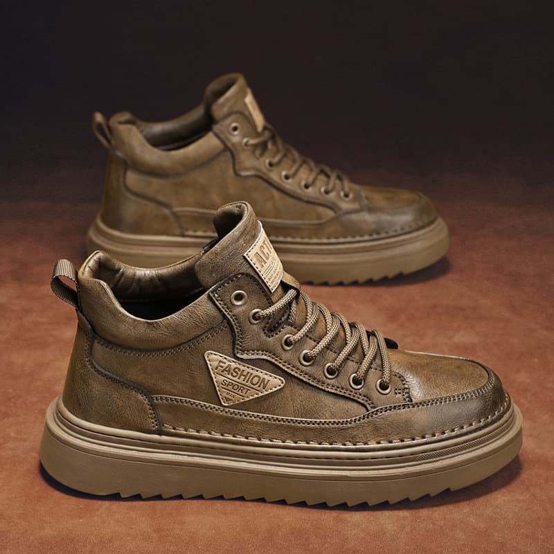 Men’s Shoes new British style all match retro Martin boots men's casual shoes men's trendy leather shoes