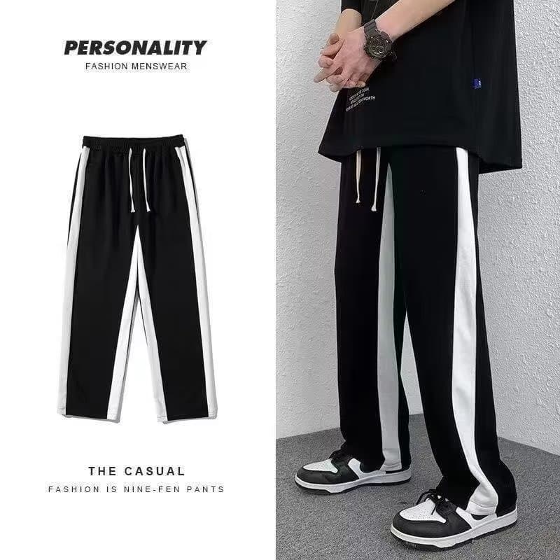 Men's Clothing Casual Pants Men's Loose Large Size Sweatpants Ins Straight Sports Style High Street Trousers