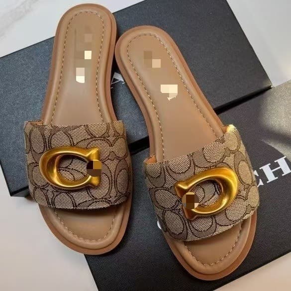 Sandales plates pour femmes, collection été 2025, en cuir de vachette importé. Modèle décontracté, polyvalent et tendance. Pantoufles en cuir s