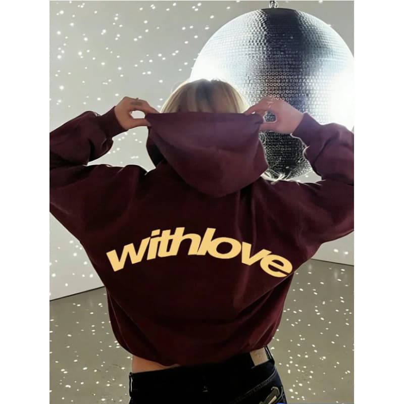 Sweat-shirt à capuche rétro pour femme, coupe ample unisexe, style simple, tendance et polyvalent