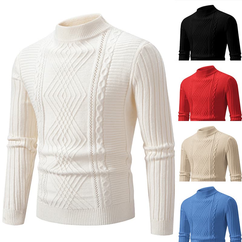 Men's Clothing Winter New Fashion Knitted Sweater Casual Korean Men's Bottoming Sweater
