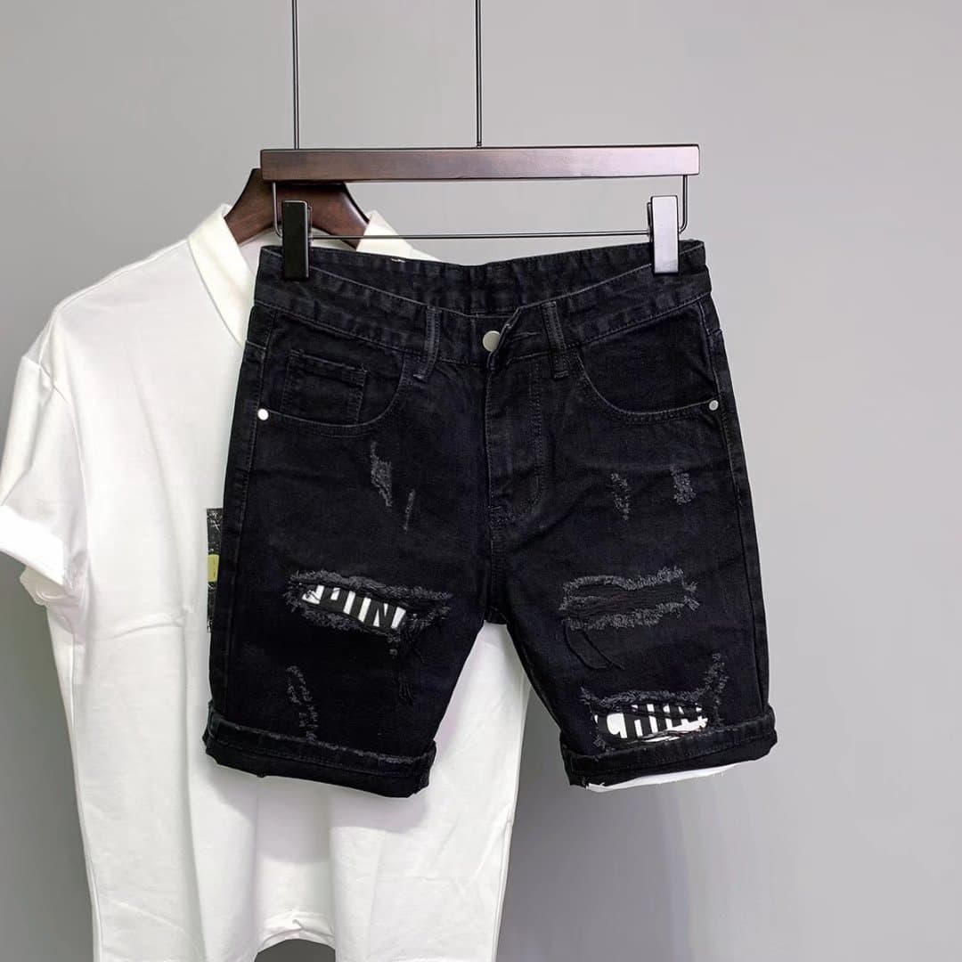 Men's Clothing Slim Fit Denim Pants Trendy Shorts Small Legs