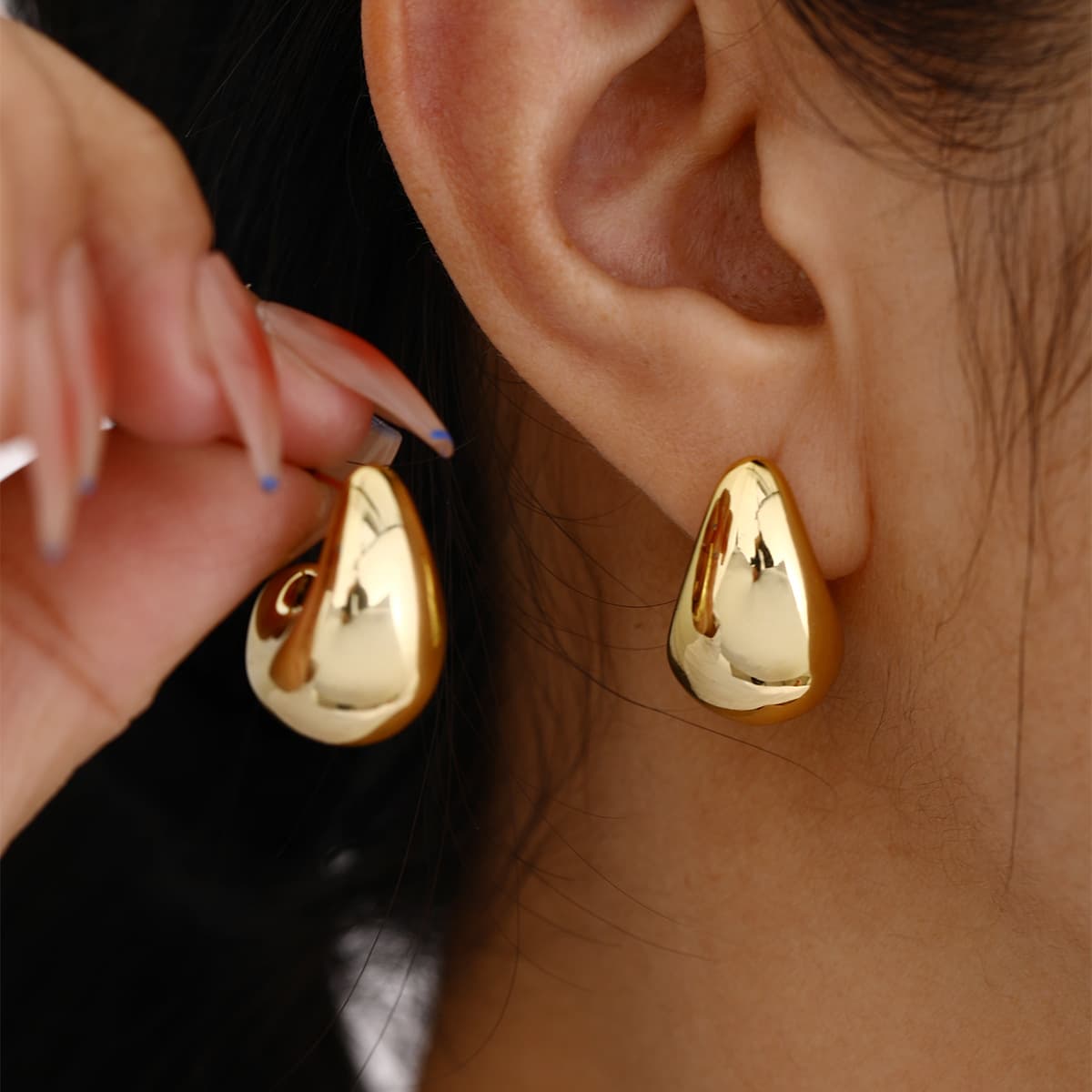 Children's Hair Accessories Water Drop Earrings Niche Temperament Simple Earrings