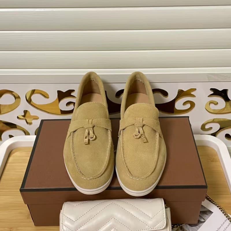 Mocassins décontractés à pampilles pour couple, style britannique, en cuir véritable, à semelle souple