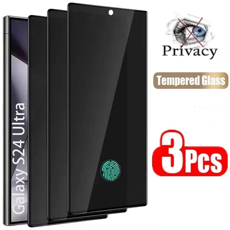 3PCS Privacy Screen Protector For Samsung Galaxy S25 S24 S23 S22 S21 Plus Ultra Anti-spy Glass For Samsung S24 Ultra Glass