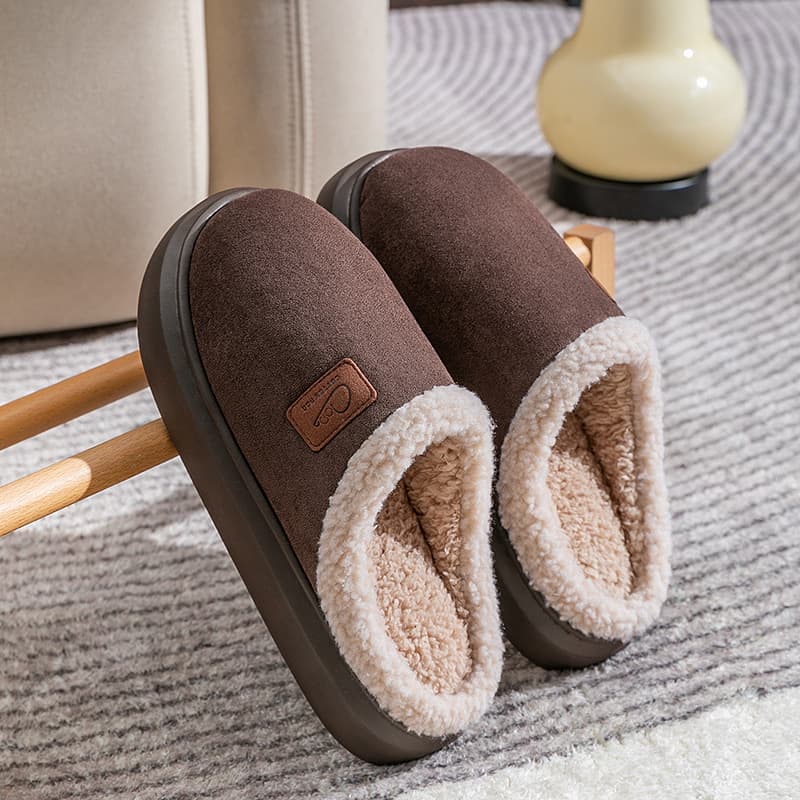 Cotton Slippers Women Autumn Winter, Keeping At Home Couples. Thick Soled, Non Slip, And Thick Velvet Added To Warm Feet