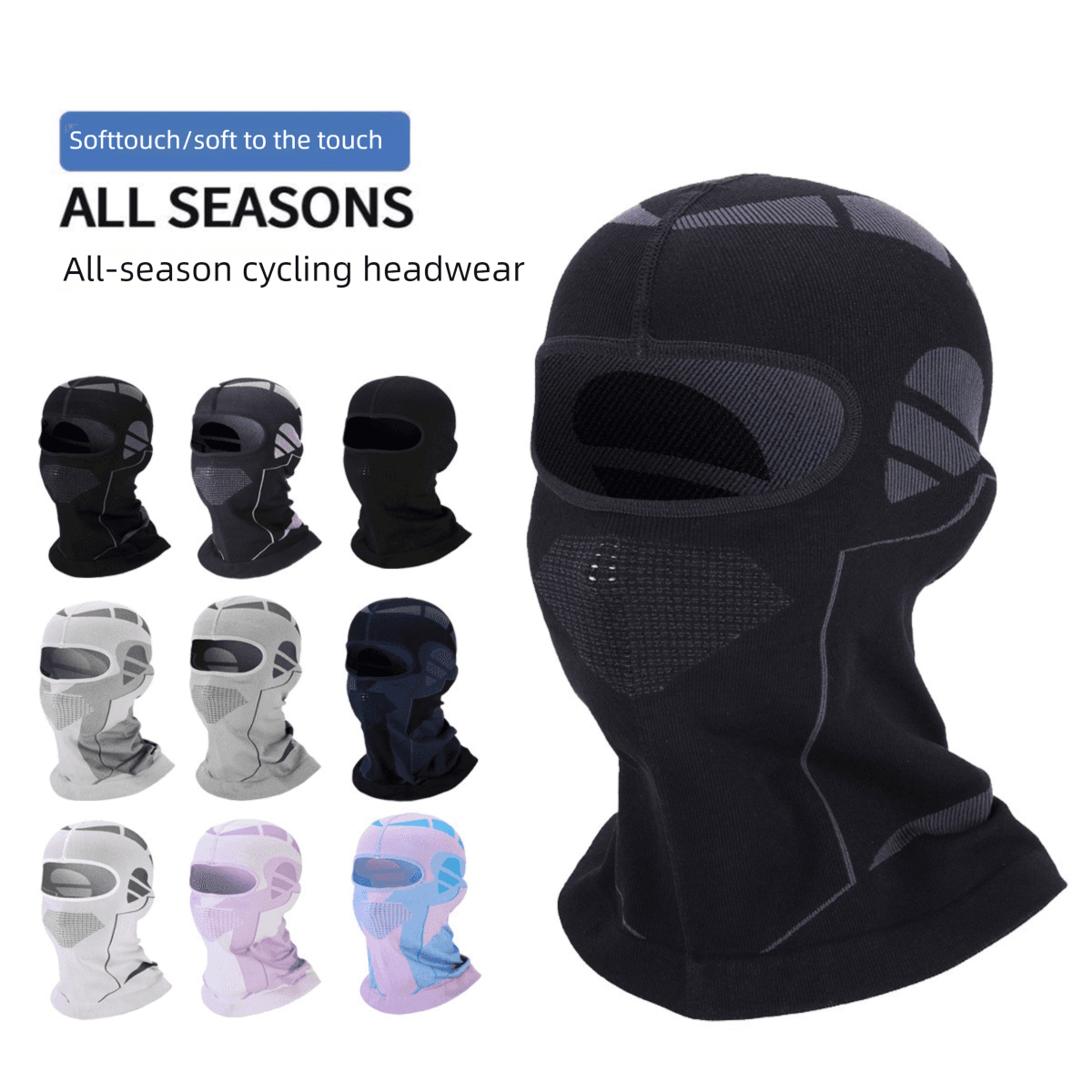 Outdoor Winter New Cycling Head Warm Face Mask Cold-proof Thickened Breathable Skiing Windproof Neck Cover Hat