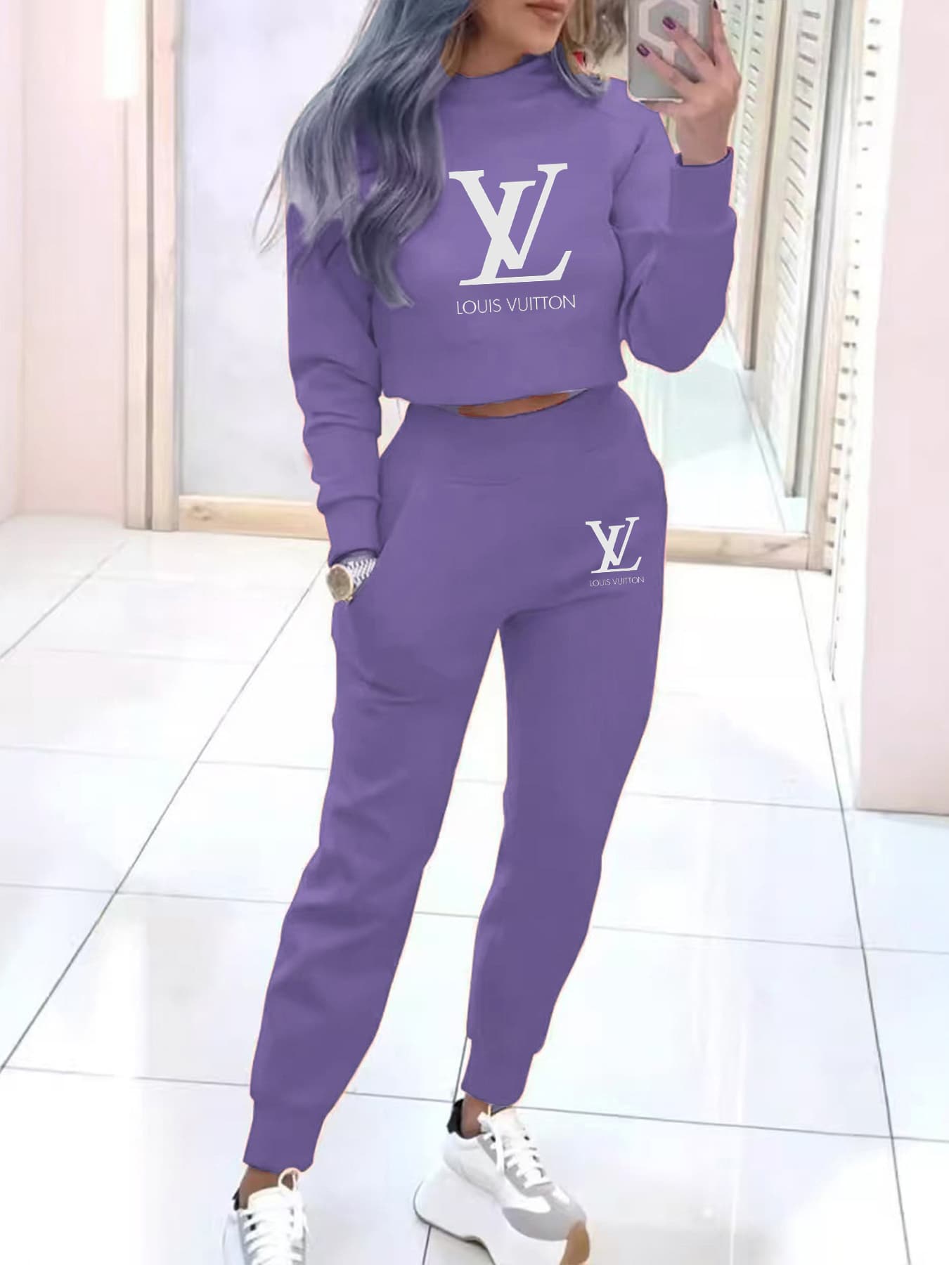 Ensemble pull-over imprimé sport tendance pour femme, best-seller printemps-automne