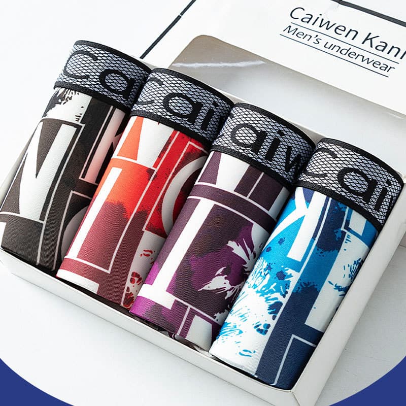 Men's Cotton Boxer Briefs With Tourmaline & Antibacterial Technology - Breathable, Seamless & Comfortable For Daily Wear & Sports