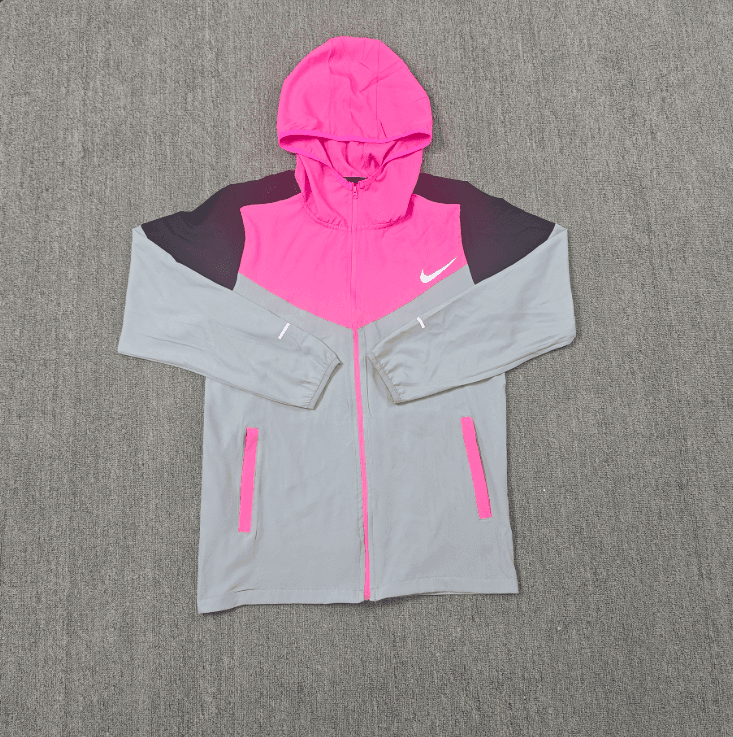 Ensemble 3 pièces unisexe à capuche, coupe-vent, t-shirt et pantalon à séchage rapide, idéal pour le running et la ville.