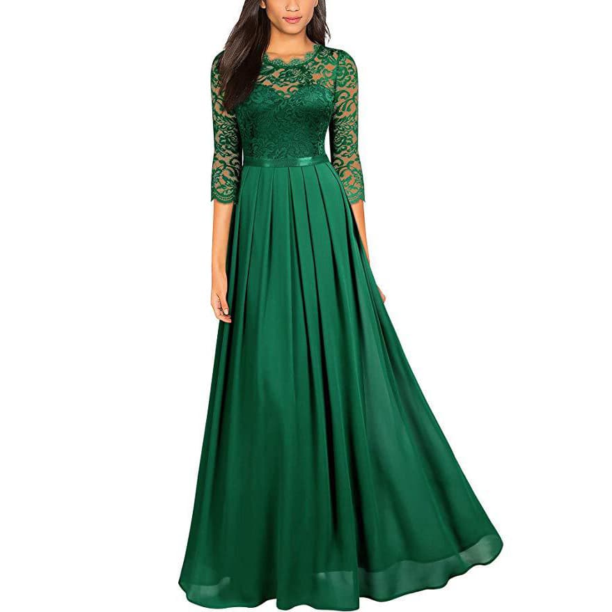 Women's Clothing Women's Bridesmaid Dresses Lace Long Skirt Evening Dress