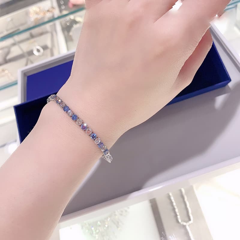 Tennis Single Diamond Brilliant Crystal Bracelet Female Element Bracelet Female