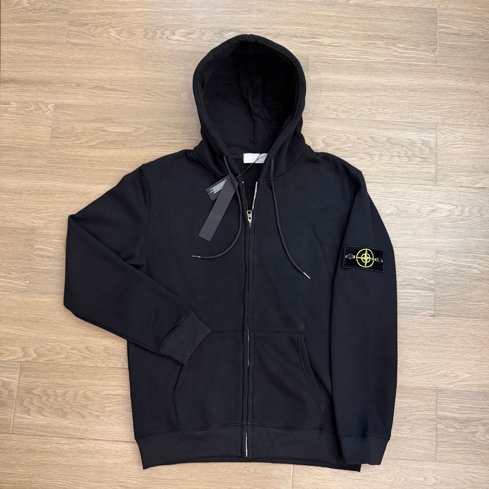 Sweat-shirt à capuche zippé pour homme, style automne/hiver, doublure polaire, marque tendance, veste cardigan brodée